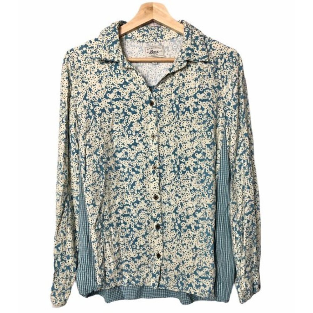 Bass Floral Long Sleeve Button‎ Down M